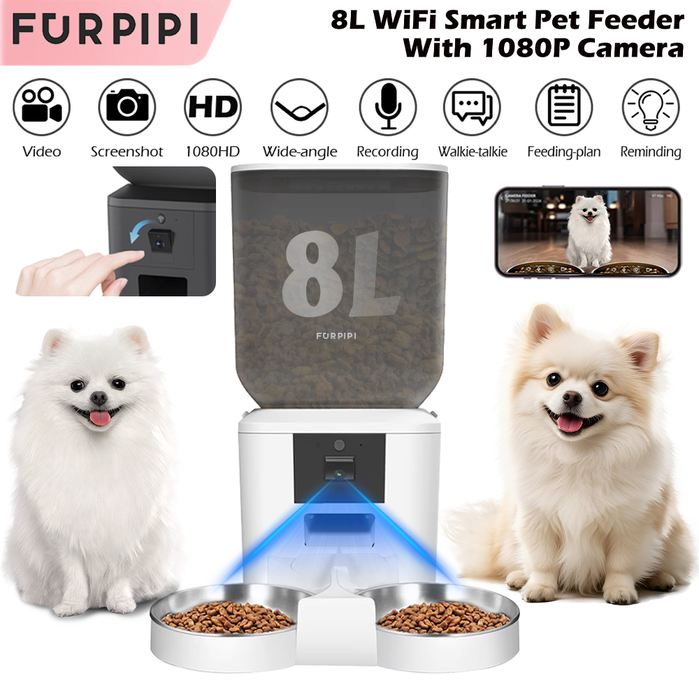 Kitchen Appliances Video - Alimentador Automático para Gatos de 8L