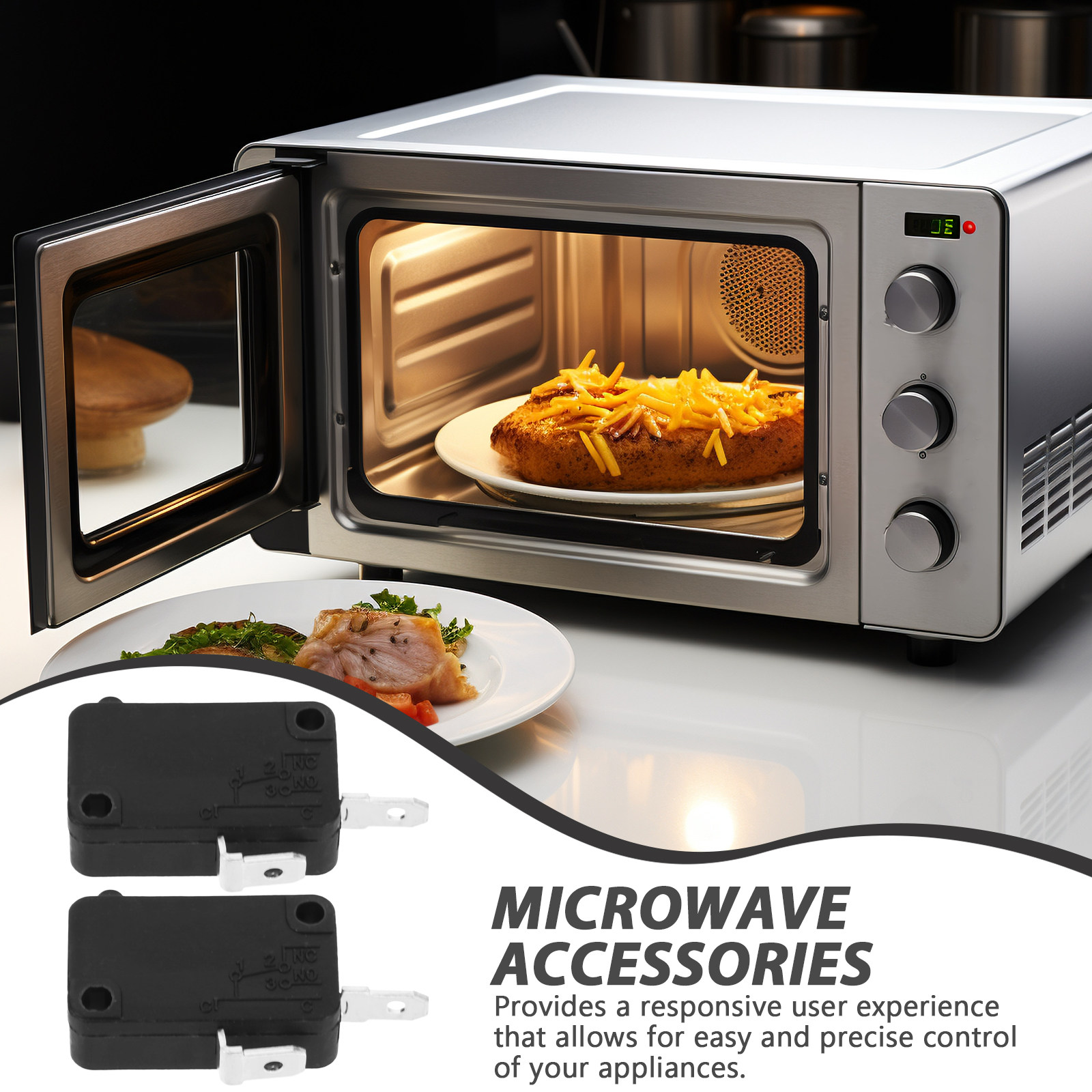 Microwave Oven - 2 unidades de microinterruptor normalmente aberto,