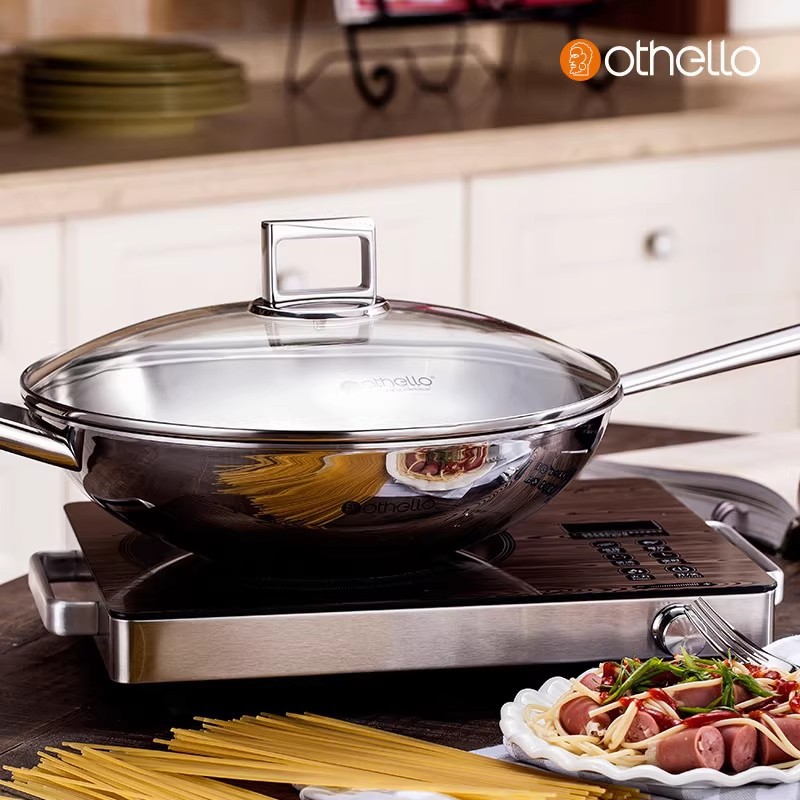 Wok de aço inoxidável 18/10 co - Induction Cooker avaliação e preço