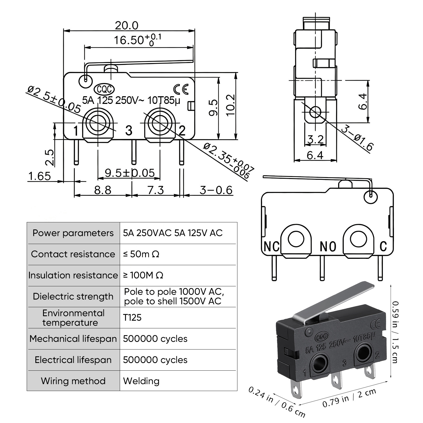 Microinterruptor para Porta de - Microwave Oven avaliação e preço