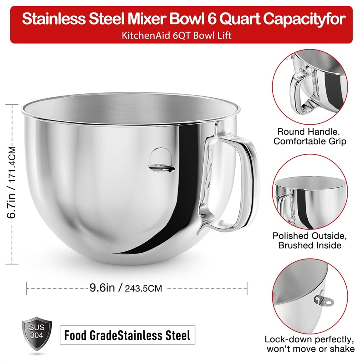 Tigela misturadora de aço inox - Stand Mixer avaliação e preço